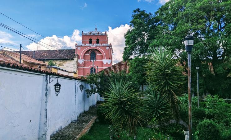 View of the El Carmen tower from the Cultural Center of del Carmen