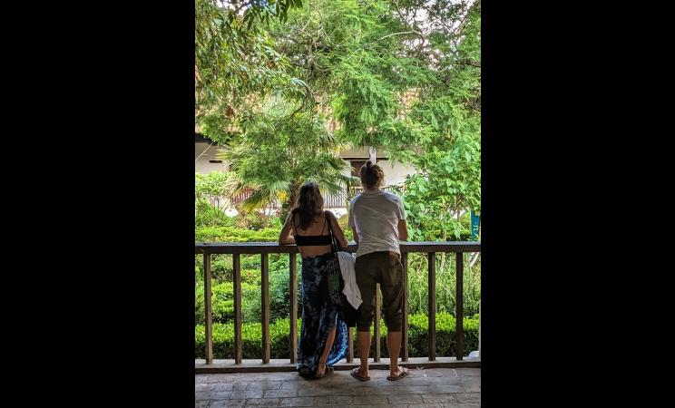 View of the patio from the Cultural Center of del Carmen
